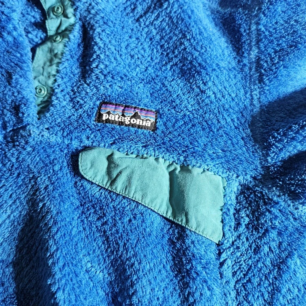 PATAGONIA Re-Tool Snap-T‎ Fleece Pullover Women's Small Blue Pockets